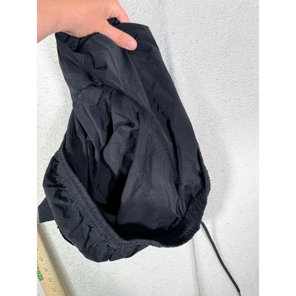 PacSun Volley Shorts‎ Mens M Black Nylon Elastic Waist Drawstring Trunk 6.5